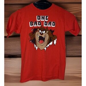 Trashed Vintage TAZZ Devil Men XL  Red Artex Single Stitch T- Shirt  1989 stamp